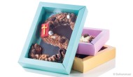 Handgespoten chocoladeletter groot afbeelding