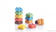 Chocolade lego blokjes in box melk afbeelding