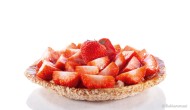 Aardbeientaartje krokant afbeelding
